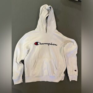 Kids Champion Hoodie White